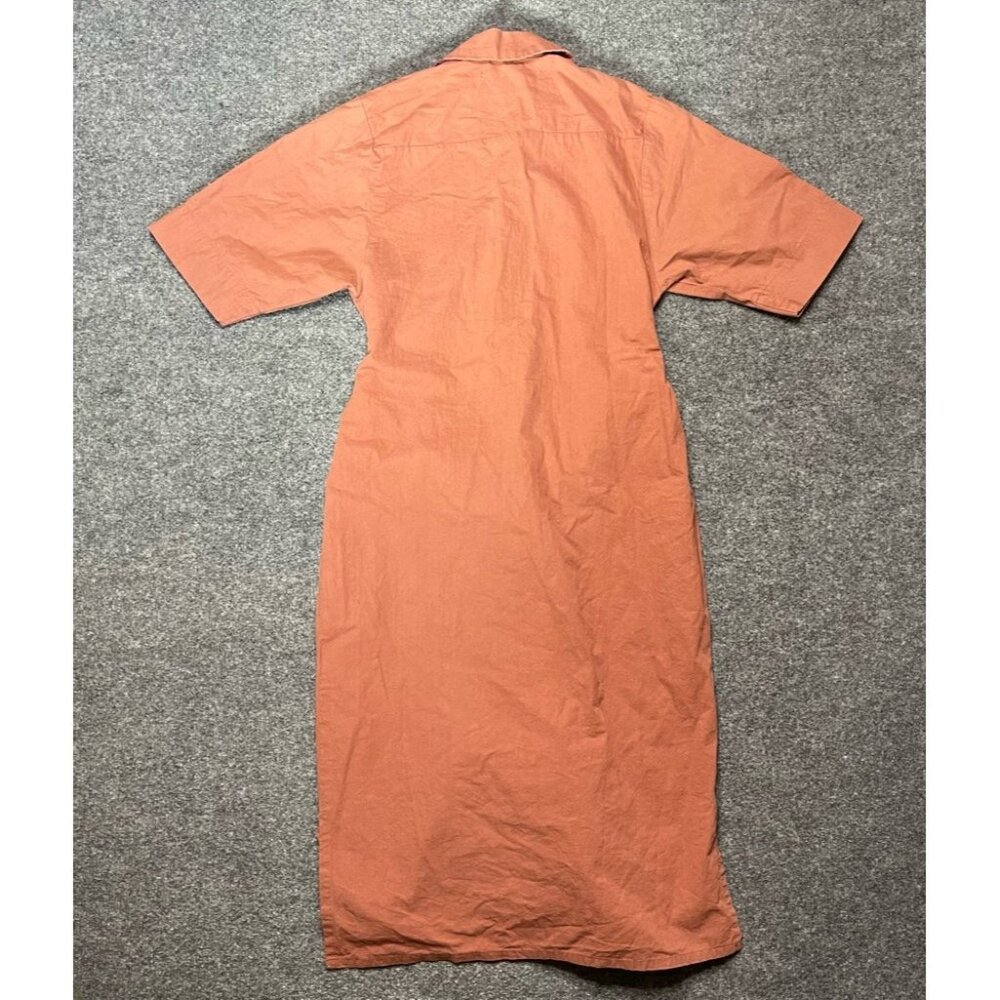 Shades Of Grey By Micah Cohen Womens Shirt Dress Pink Belted Midi Utility XS - Picture 2 of 9